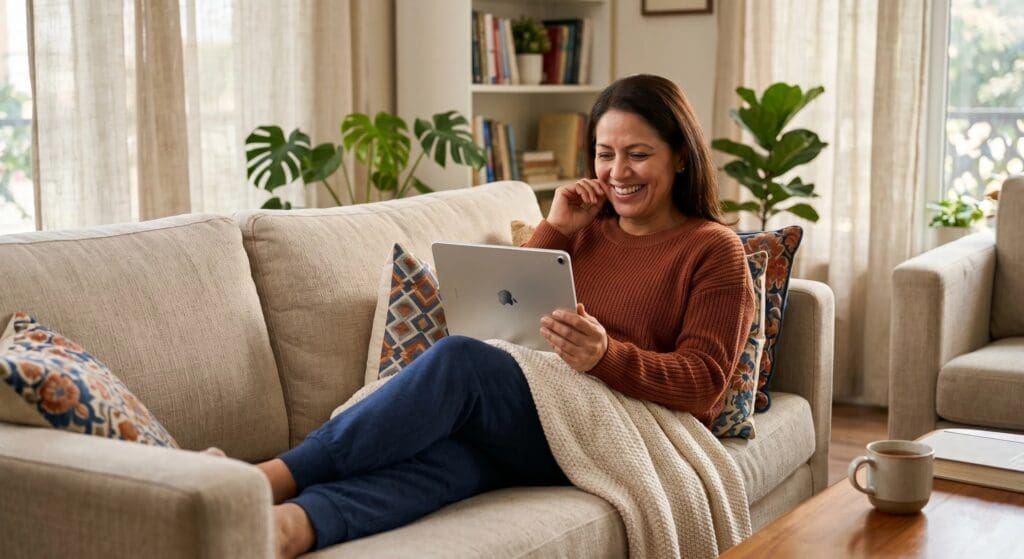 A comfortable, virtual GLP1 weight management consultation from home with Serenity Medical Aesthetics